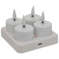 4 bougies LED 