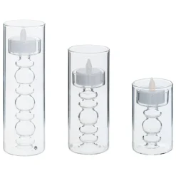3 bougies LED