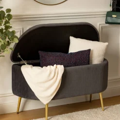 Banc coffre velours