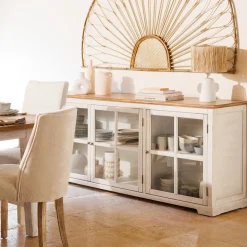 Buffet 3 portes en verre 