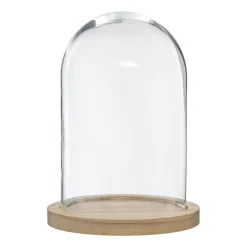 Cloche verre et bois