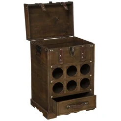 Coffre bois foncé