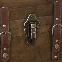 Coffre bois foncé