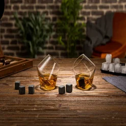 Coffret 2 verres à whisky avec pierres "Whisky"