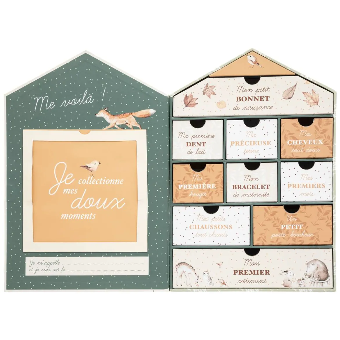 Coffret de naissance maison "Forêt"