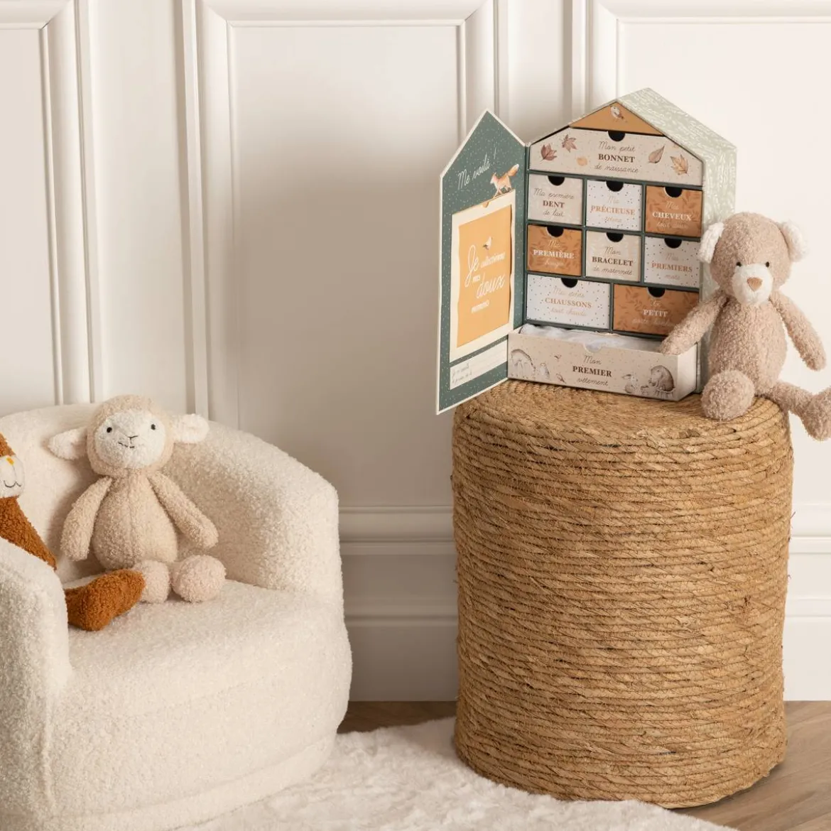 Coffret de naissance maison "Forêt"