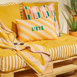 Coussin de sol d'extérieur rectangulaire POOLSIDE Jaune
