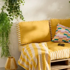 Coussin de sol d'extérieur rectangulaire POOLSIDE Jaune