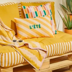 Coussin de sol d'extérieur rectangulaire POOLSIDE Jaune