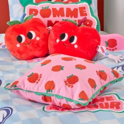 Coussin tufté "Pomme d'amour" 40x40 cm