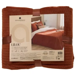 Dessus de lit et 2 taies d'oreiller 