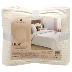 Dessus de lit et 2 taies d'oreiller 
