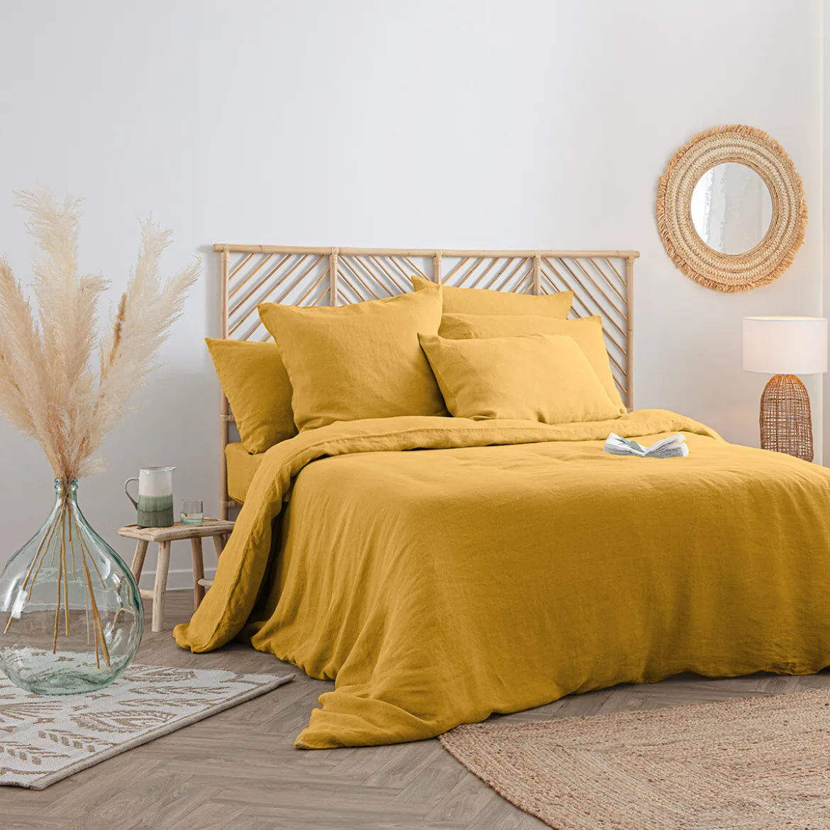 Housse de couette "Linah", lin lavé