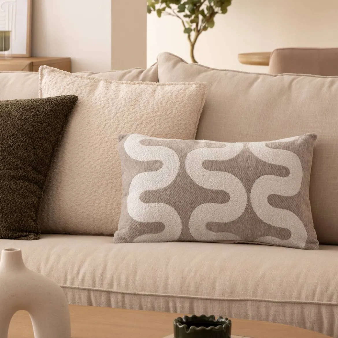 Housse de coussin "Jeni", chenille
