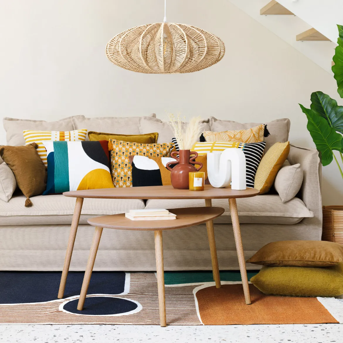Housse de coussin "Tropique"