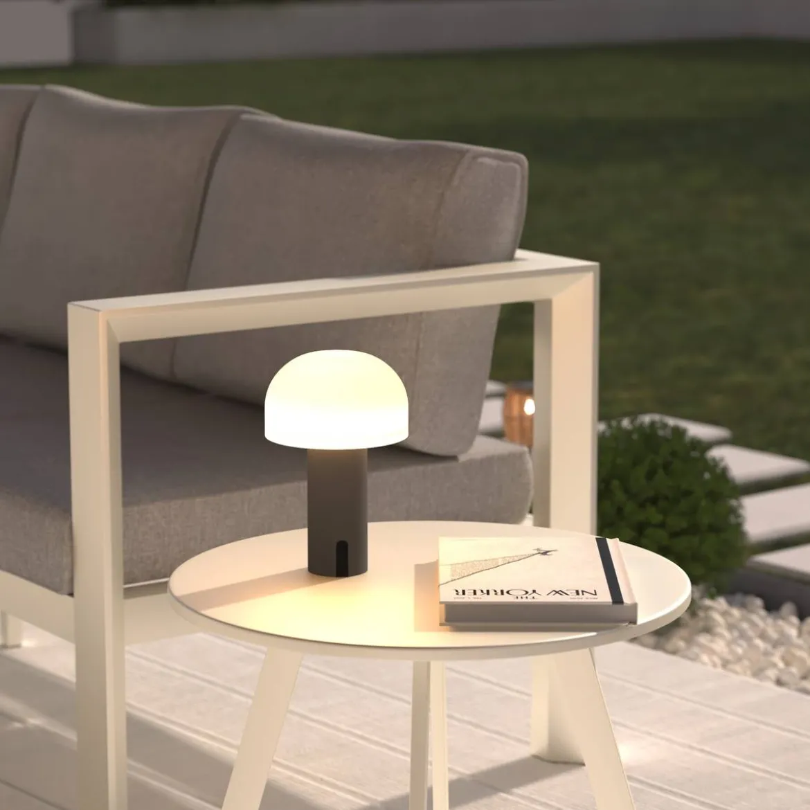 Lampe d'extérieur JANY rechargeable USB Graphite