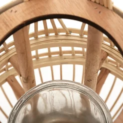 Lanterne d'intérieur panier haut Beige