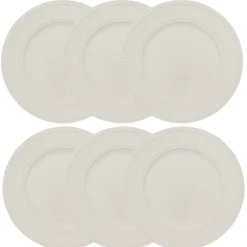 Lot de 6 assiettes à dessert "Perle"