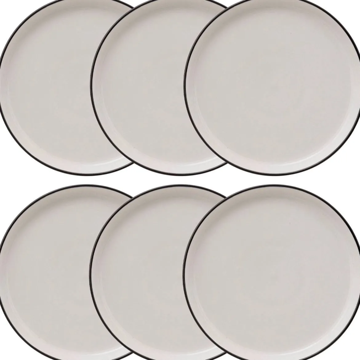 Lot de 6 assiettes à dessert "Alix"