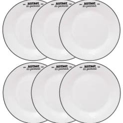 Lot de 6 assiettes à dessert "Bistrot"
