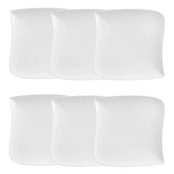 Lot de 6 assiettes à dessert "Vague"