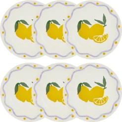 Lot de 6 assiettes à dessert  