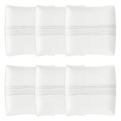 Lot de 6 assiettes à dessert "Lignes"