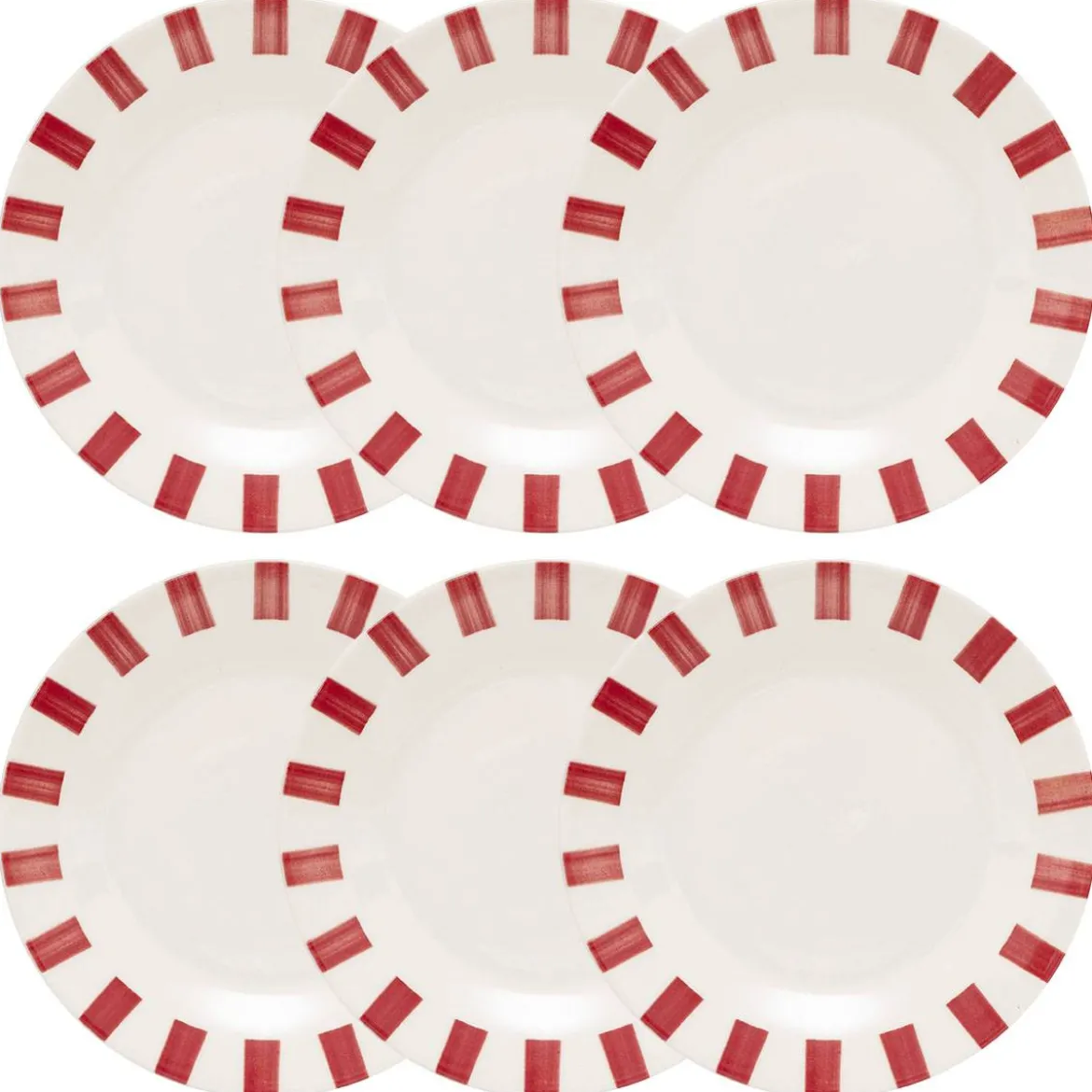 Lot de 6 assiettes à dessert "Cheri"