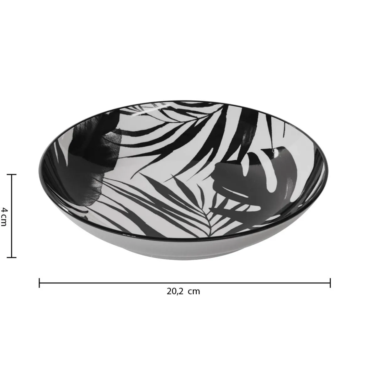 Lot de 6 assiettes creuses "Palme"