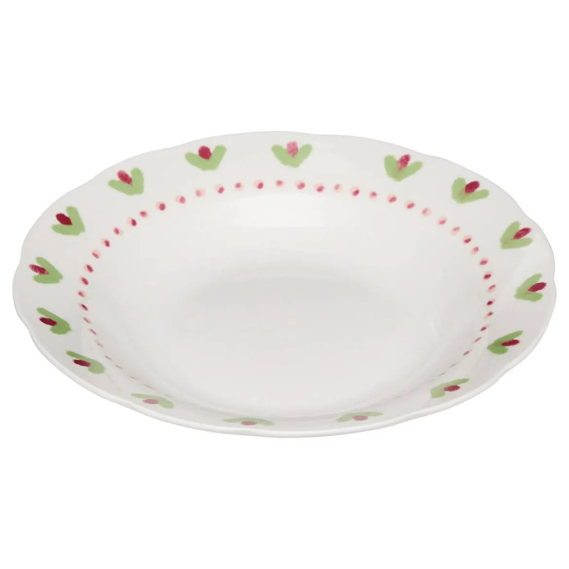 Lot de 6 assiettes creuses "Fleur De Rose"