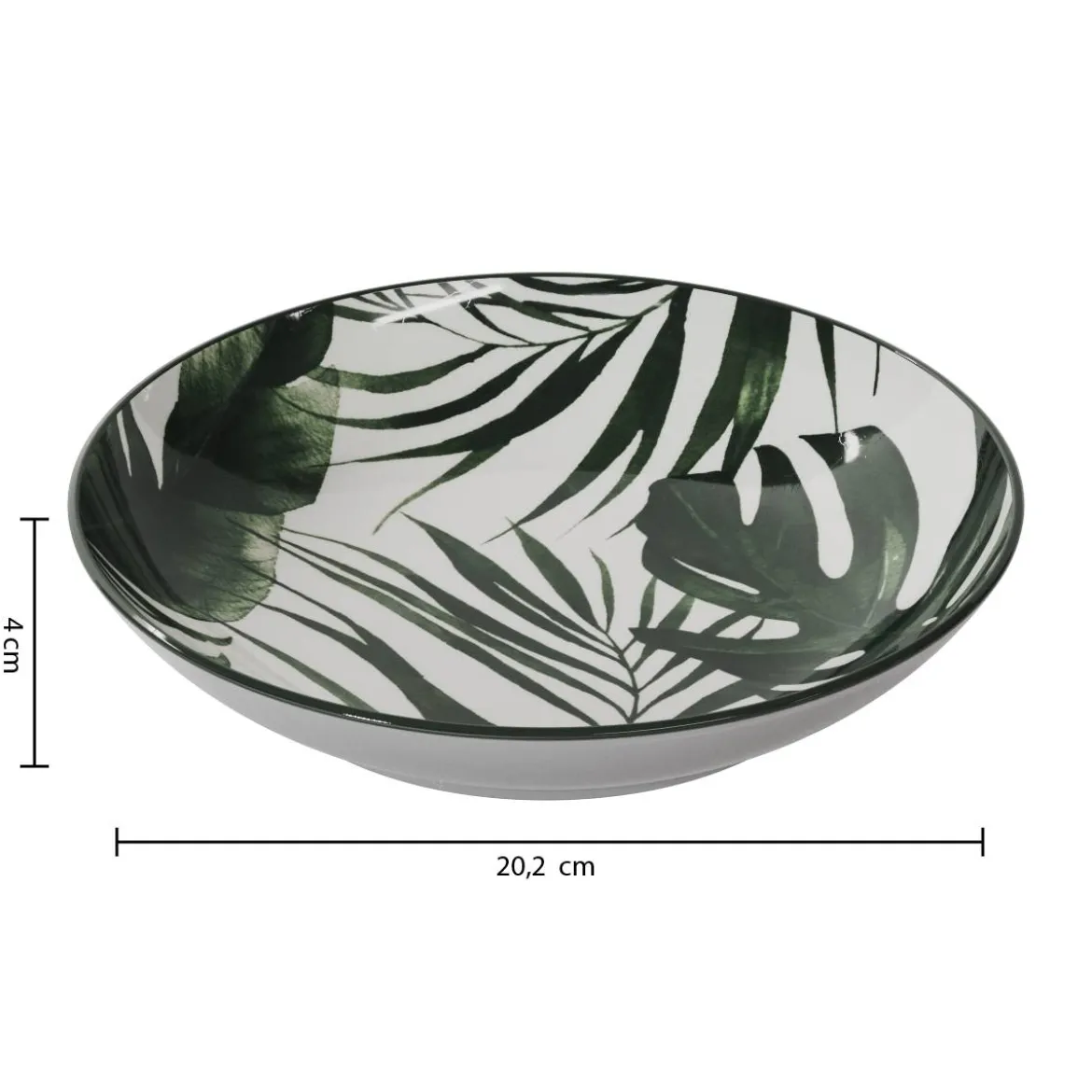 Lot de 6 assiettes creuses "Palme"