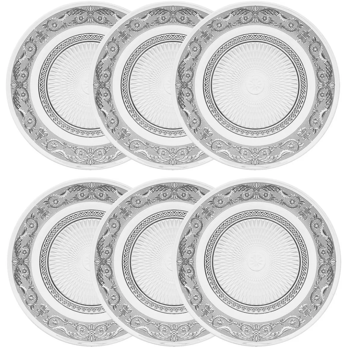 Lot de 6 assiettes plates "Renaissance"