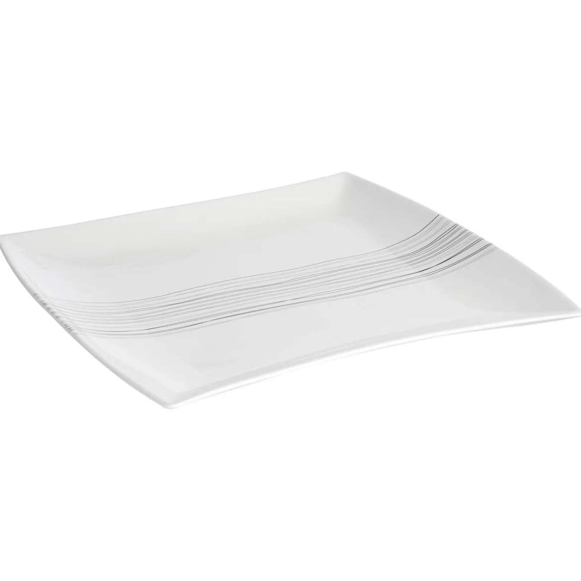 Lot de 6 assiettes plates "Lignes"