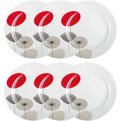 Lot de 6 assiettes plates 