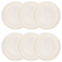 Lot de 6 assiettes plates 
