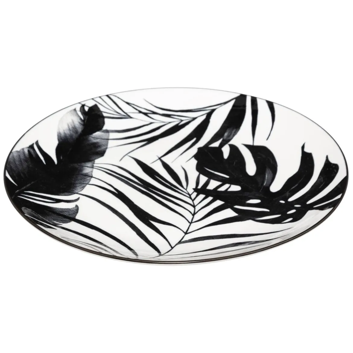 Lot de 6 assiettes plates "Palme"