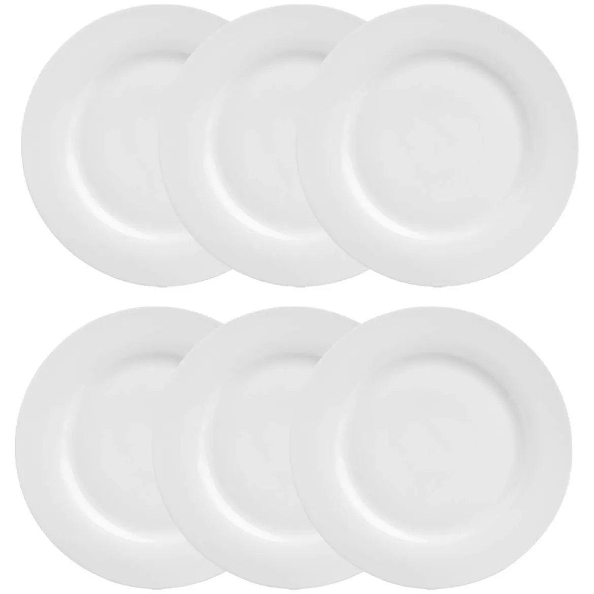Lot de 6 assiettes plates "Ronde"