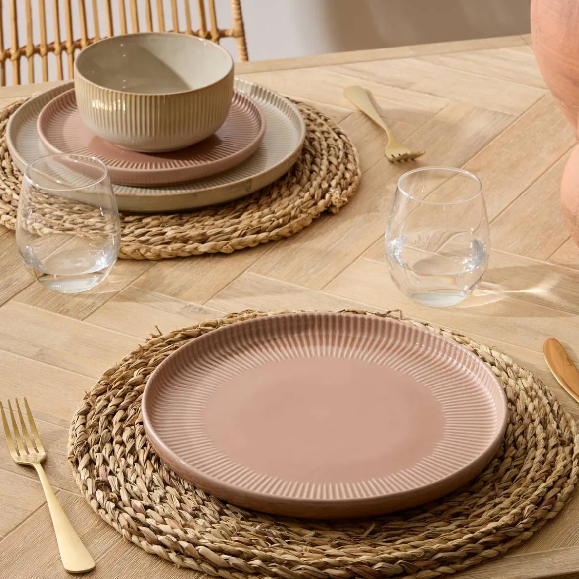 Lot de 6 assiettes plates "Chloe"