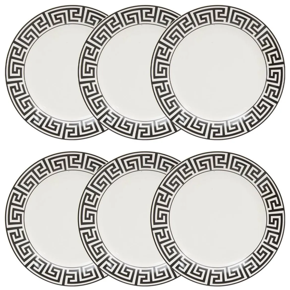 Lot de 6 assiettes plates "Reso"