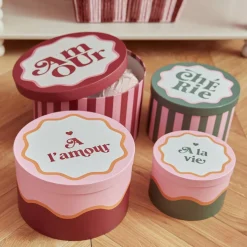 Lot de 4 boîtes "Cherie"