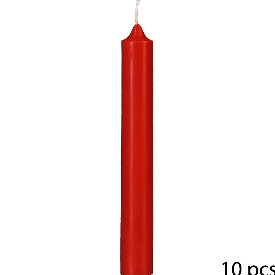Lot de 10 bougies bâtons