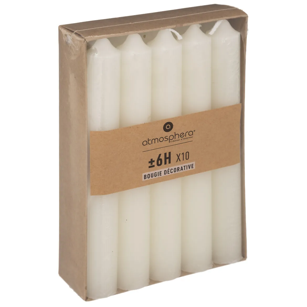 Lot de 10 bougies bâtons