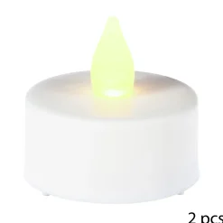 Lot de 2 bougies chauffe-plat LED