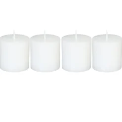 Lot de 4 bougies rustiques 