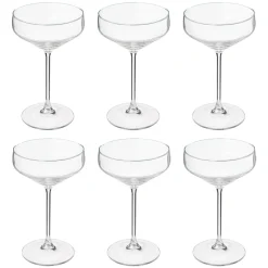 Lot de 6 coupes de champagne  "Nora"