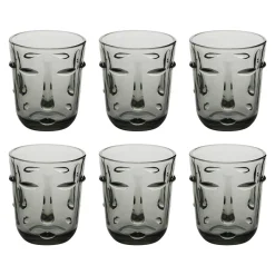 Lot de 6 gobelets bas  "Visage"