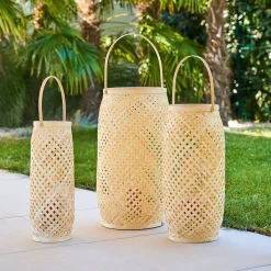 Lot de 3 lanternes d'intérieur NOOR Beige