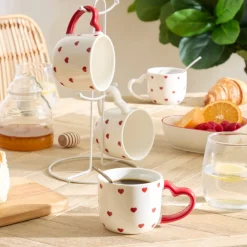 Lot de 4 mugs  "Valentine"