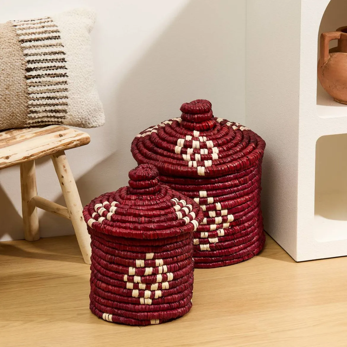 Lot de 2 paniers de rangement "Sien"