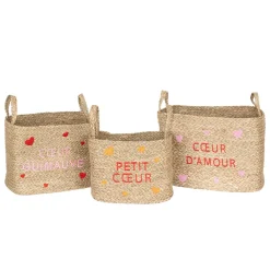 Lot de 3 paniers enfant 